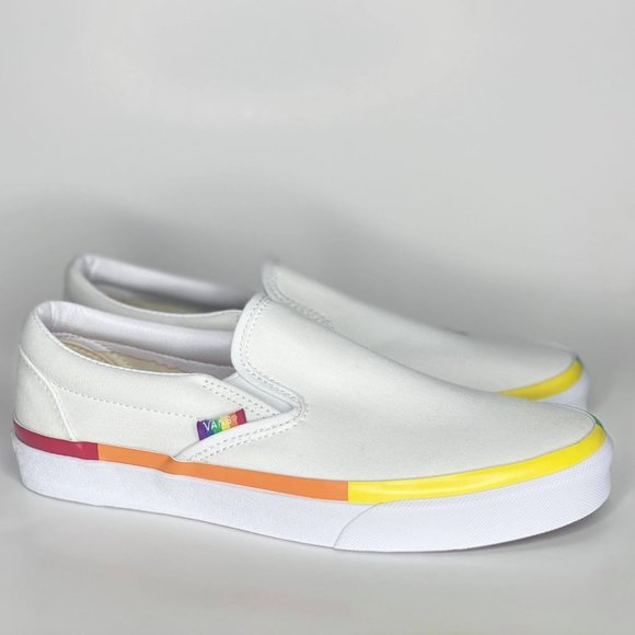 vans rainbow foxing slip on